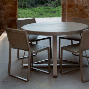 flat round dining table